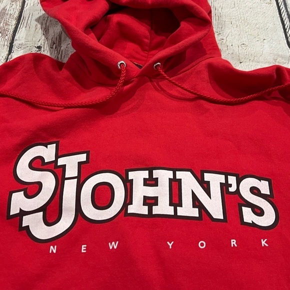 Vintage Early 2000s St. John's University Red Storm College Sweatshirt Hoodie - Picture 3 of 5